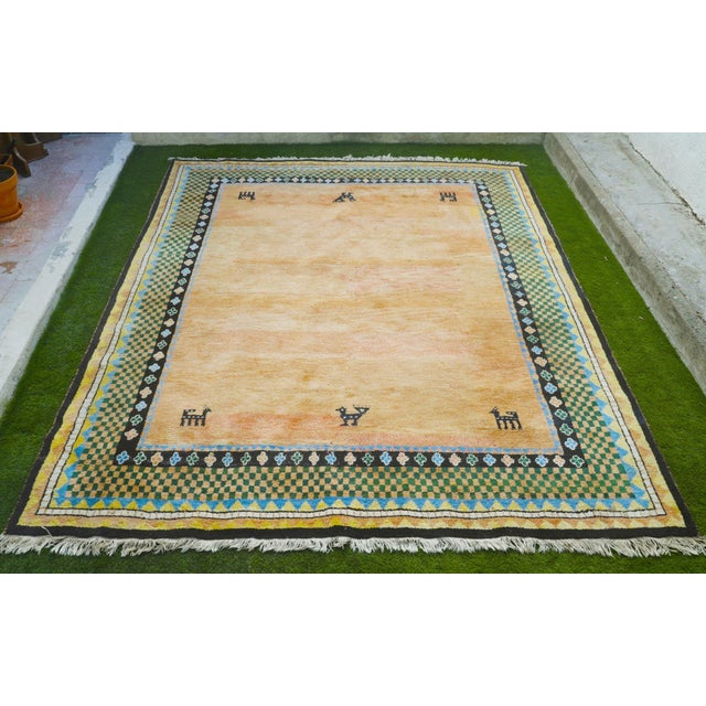 Large Gabbeh Rug in Hand Knotted Wool, 1990s For Sale - Image 11 of 11