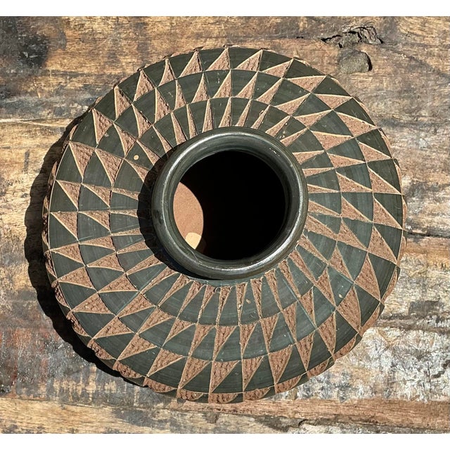 Mid-Century Modern Vintage Original Studio Pottery Vase For Sale - Image 3 of 12