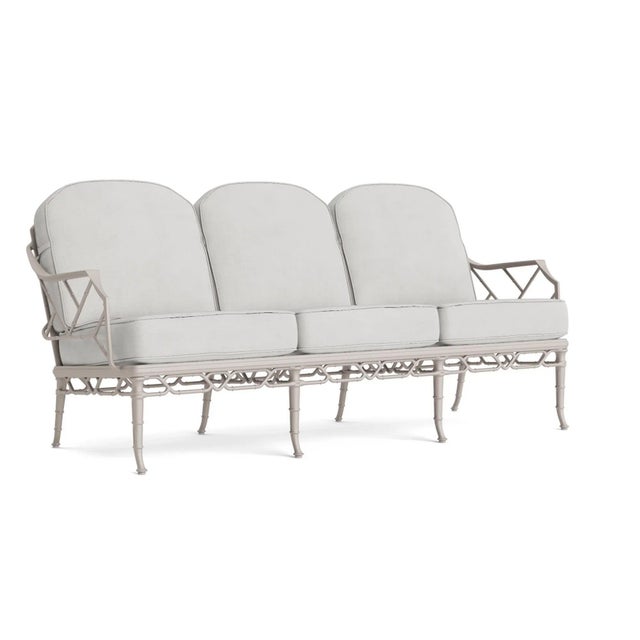 Brown Jordan Calcutta Sofa, Dove frame with Fusion Dove fabric For Sale - Image 12 of 12