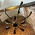 1960s Mid-Century Modern Green Painted Metal and Brass Italian Chandelier For Sale - Image 6 of 9