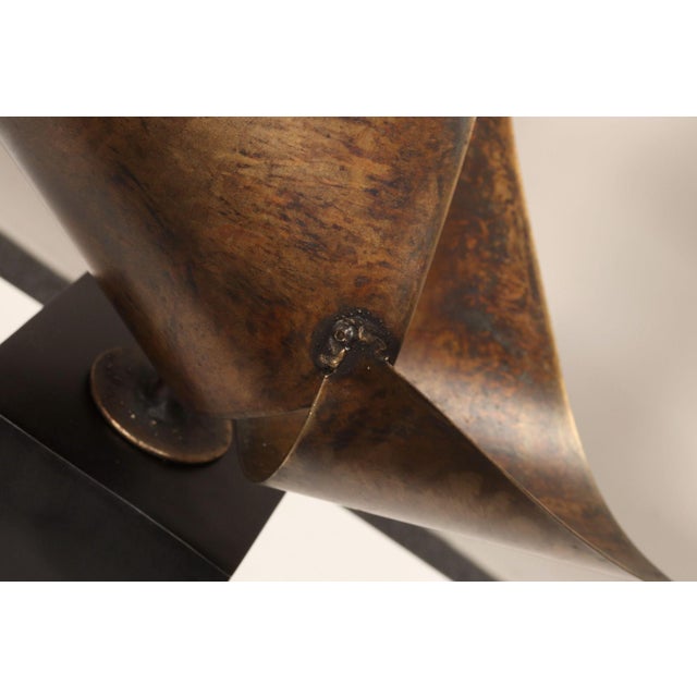 Pair of Vintage Brutalist Steel "Ribbon" Table Lamps by Richard Barr for Laurel For Sale - Image 14 of 18