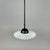 French Art Deco White Opaline Glass and Burnished Brass Pendant, 1940s For Sale - Image 3 of 18
