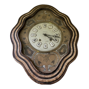 19th Century French Napoleon III Inlaid and Painted Wall Clock