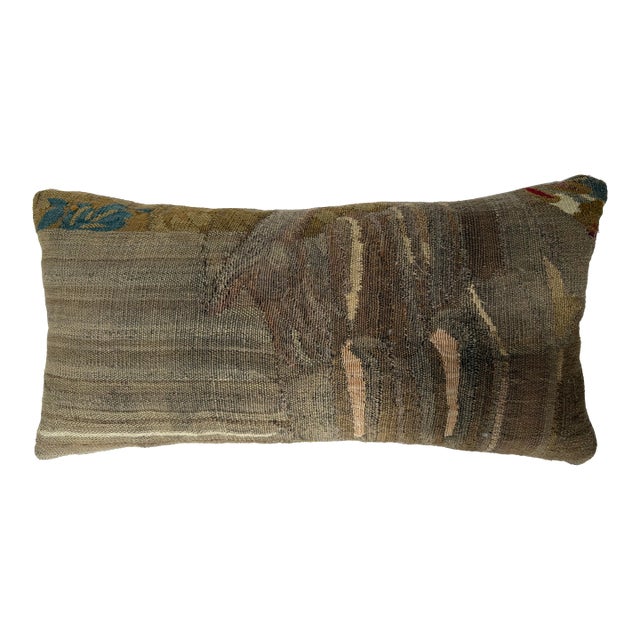Antique Brussels Tapestry Pillow, 17th Century Baroque For Sale