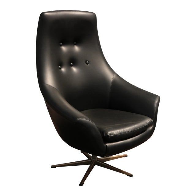 Mid 20th Century Swivel Lounge Chair For Sale