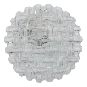 Round Woven Glass Flush Wall Lamp, Germany, 1960s