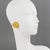 Metal Carven Gilt Metal Clip Earrings Carved Sun For Sale - Image 7 of 7