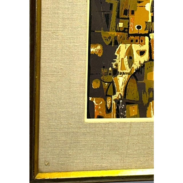 1956 Edward Chavez Gothic Towers Abstract Modernist Lithograph Woodstock School Art For Sale - Image 10 of 12