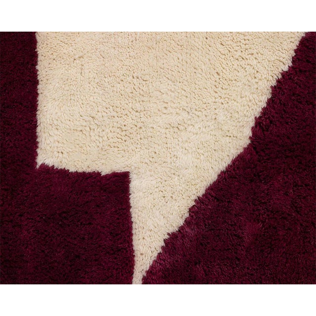 Minimalist Hand-Knotted Wool Rug by Azele Studio For Sale - Image 4 of 9