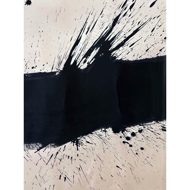 Large Framed Abstract Ink Painting by Qin Feng For Sale - Image 9 of 11