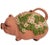 1970s Vintage Palm Beach Regency Large Pink Green Floral Resin Pig Room Decor Bank For Sale - Image 5 of 9