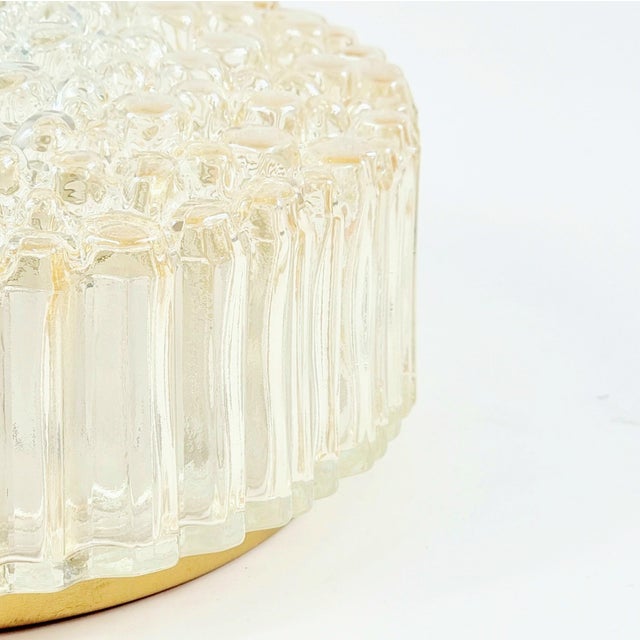 Glashütte Limburg Mid-Century Amber Bubble Glass Wall Light/Sconce by Helena Tynell for Limburg, Germany, 1970s For Sale - Image 4 of 10