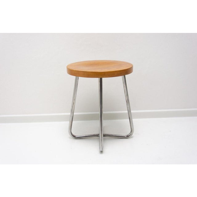 1930s Bauhaus Tubular Stool by Robert Slezák, Former Czechoslovakia, 1930s For Sale - Image 5 of 16