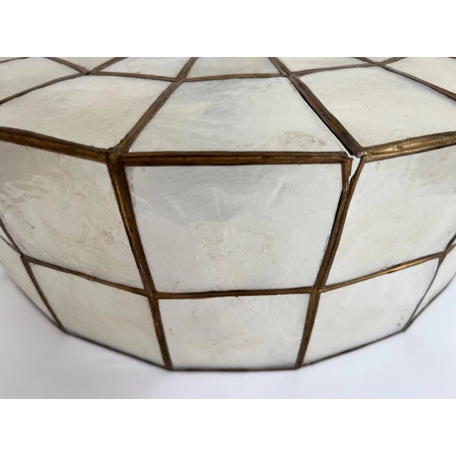Mid Century Capiz Shell Ceiling Light For Sale - Image 12 of 16