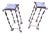 Brutalist Garden Columns in Wrought Iron and Veined Marble, Set of 2 For Sale
