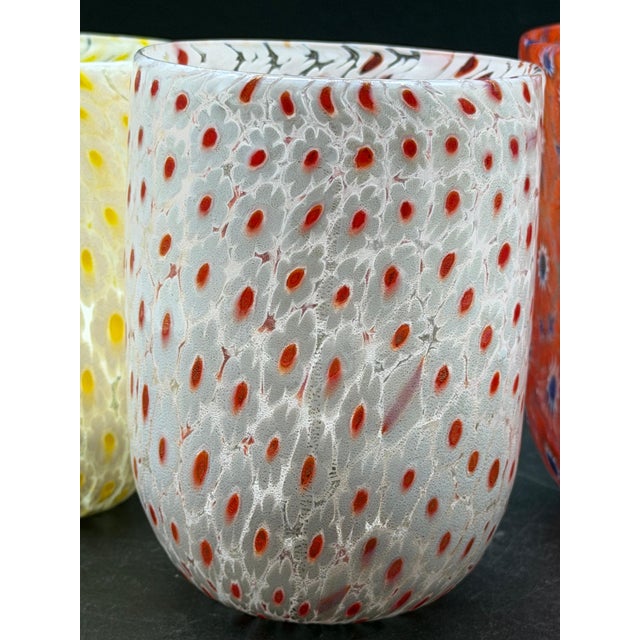 Turquoise Murano Glass Goti de Fornaia Glasses, 1950s, Set of 5 For Sale - Image 8 of 13