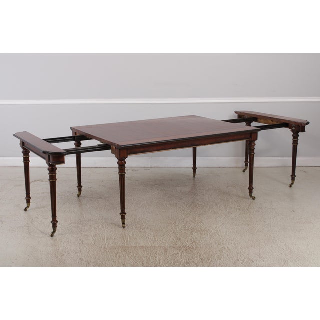 Brown Hickory White Mahogany 8 Leg Dining Table For Sale - Image 8 of 15