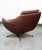 Mid Century Danish Modern Lounge Chairs Swivel Brown Leather Armchair Vintage Vg For Sale - Image 4 of 12