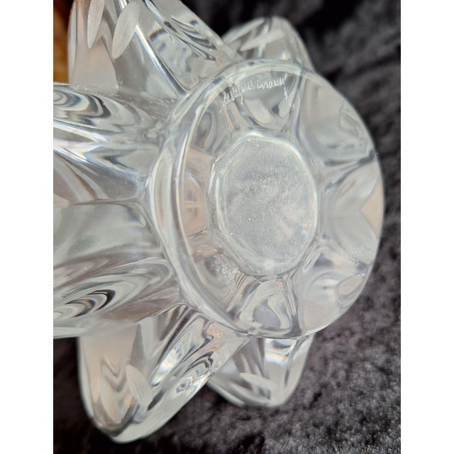 1970s Soliflore Glass Vase Marie-Claude in Frosted Crystal Glass by Lalique, 1970s For Sale - Image 5 of 7
