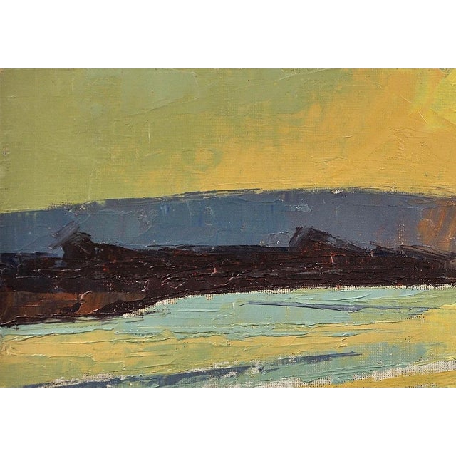 James Fry, Poole Harbour, Purbeck Hills Beyond, Dorset Landscape, Impasto Oil Painting, 1950s, Framed For Sale - Image 6 of 18