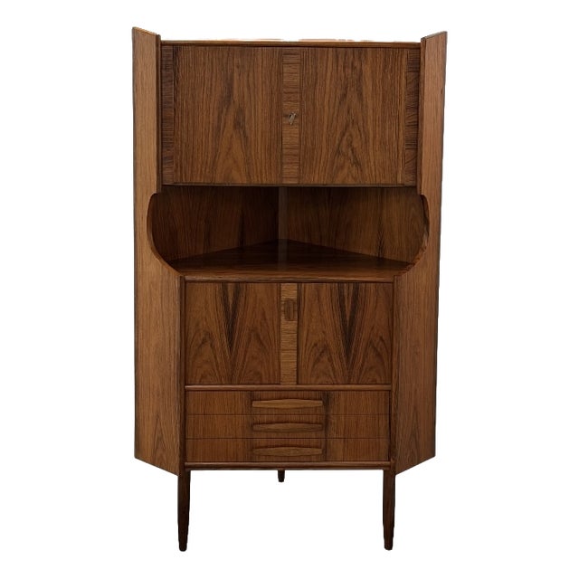Danish Rosewood Corner Cabinet, 1960s For Sale