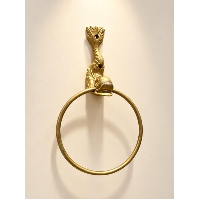 Napoleon III Bathroom Set in Gilt Brass with Dolphin Motif, 1890s, Set of 7 For Sale - Image 4 of 8