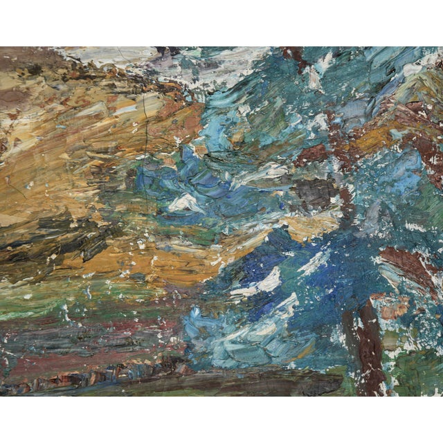 Paint Looking Down at the Ranch, Abstract Expressionist Landscape by Alma B. Leamey For Sale - Image 7 of 13
