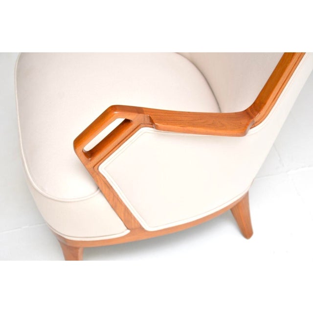 Brown Vintage Swedish Elm Armchair, 1960s For Sale - Image 8 of 11