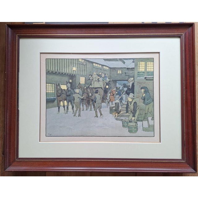 Cecil Aldin, It Snowed on Christmas Eve, 1930, Lithograph, Framed For Sale - Image 7 of 7