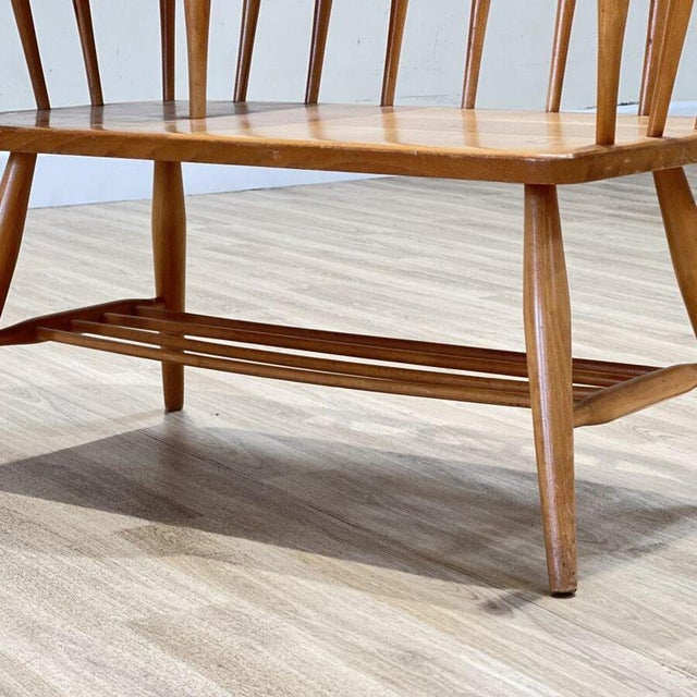 Wood Ercol Telephone Seat by Lucian Ercolani, England, 1960s For Sale - Image 7 of 10