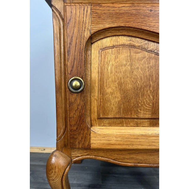 Wood Vintage French Oak Bedside Tables, Set of 2 For Sale - Image 7 of 14