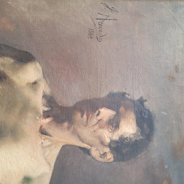 José Acevedo, Nude Male Torso, 1880, Oil Painting on Canvas, Framed For Sale - Image 6 of 18