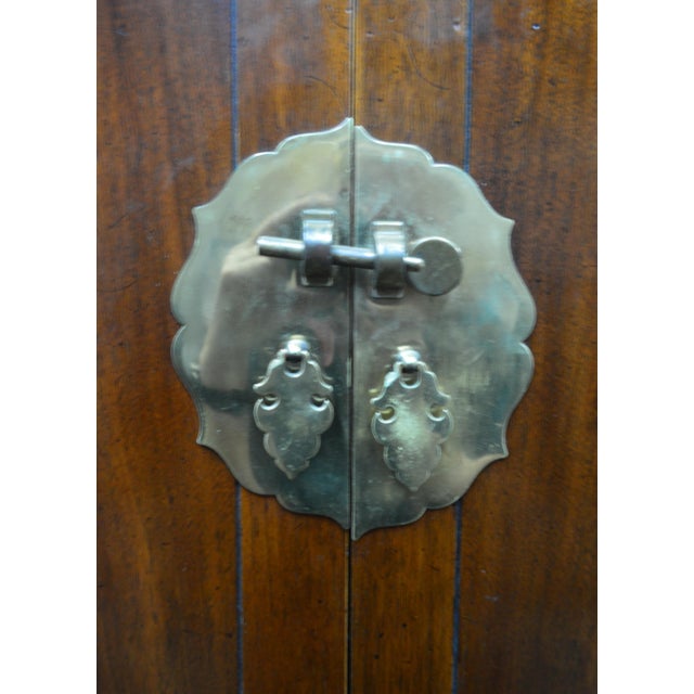 Henredon Pan Asian Armoire Wardrobe Chest For Sale - Image 9 of 14
