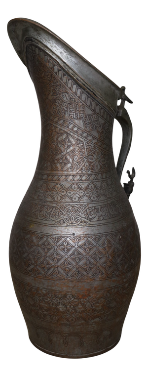 Antique Islamic Water Jug in Copper, 1930s