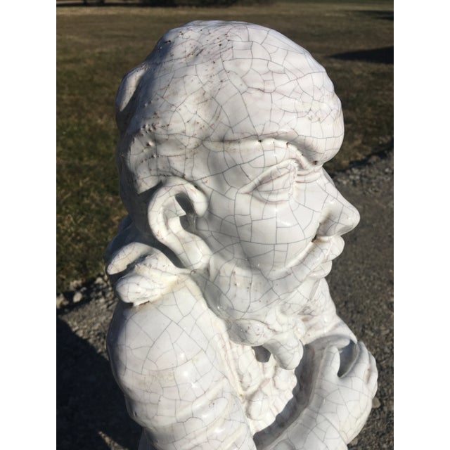 Ceramic 1970s Italian Terra Cotta Figurative Male Sculpture For Sale - Image 7 of 11