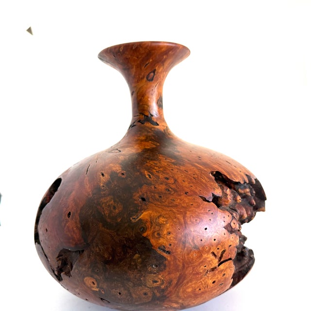 1960s Burled Wood Organic Art Object Large 12"-Signed Bruce Bernson ’80 Renowned Woodturner (1950–2014) For Sale - Image 5 of 8