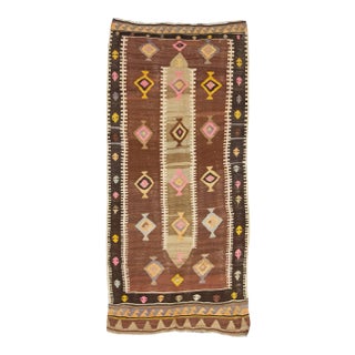 Vintage Turkish Kars Kilim Rug For Sale