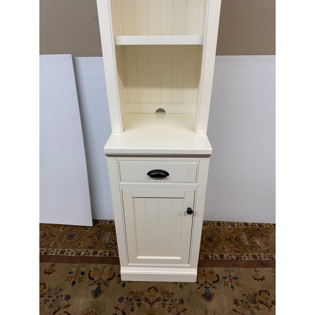 Pottery Barn Aubrey Storage Shelf With Cabinet, Dutch White For Sale - Image 9 of 12