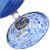 Antique Venetian Murano Sapphire Blue Gold Leaf Handles Italian Art Glass Ruffle Rim Footed Flower Vase For Sale - Image 9 of 9
