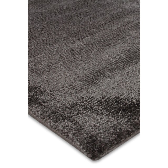2020s Exquisite Rugs Milton Hand Loom Viscose Dark Gray - 12'x15' For Sale - Image 5 of 7