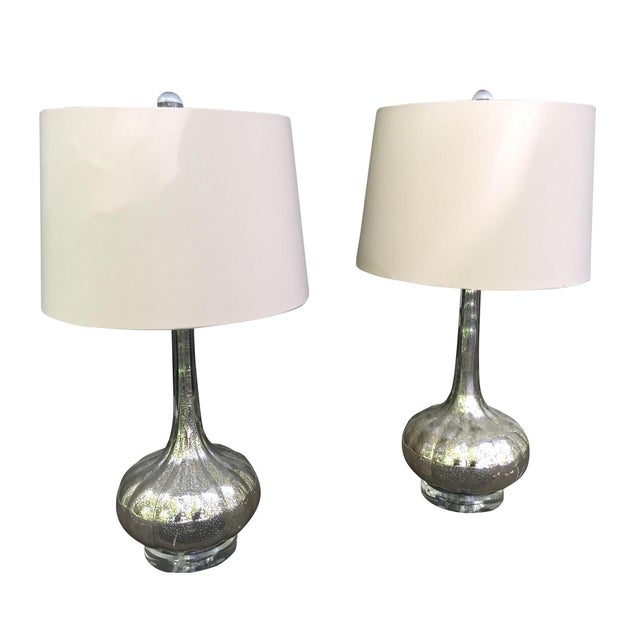 ReginaAndrews Antiqued Glass Lamps A Pair Chairish