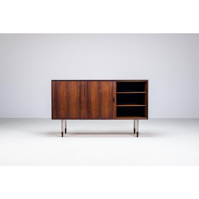 Mid-Century Modern Rosewood Sideboard with Metal Legs, Denmark, 1960 For Sale - Image 3 of 18