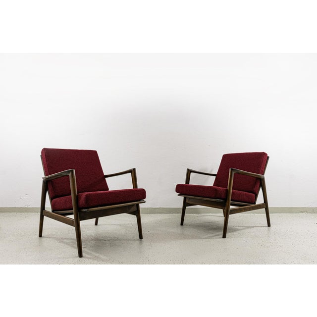 Armchairs “Stefan” type 300-139, manufactured by Swarzędzkie Fabryki Mebli, Poland in the 60s. Armchairs made entirely of...