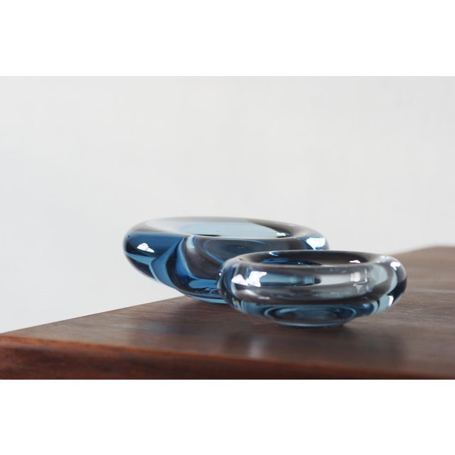 Mid-Century Modern Glass Bowls by Per Lütken for Holmegaard, 1950s Set of 2 For Sale - Image 3 of 9