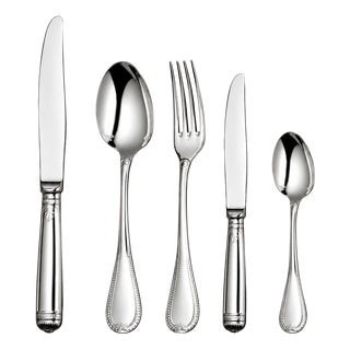 Silver-Plated Malmaison Flatware Set from Christofle, 2010, Set of 85 For Sale