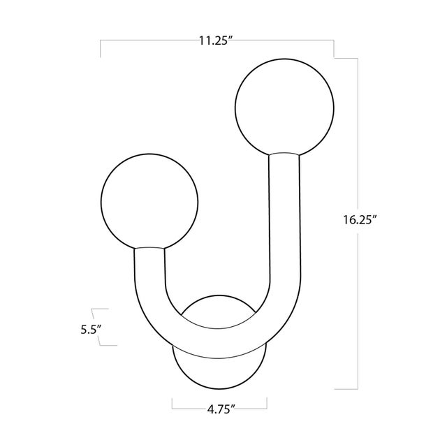 Regina Andrew Happy Steel Sconce Left Side, Natural Brass For Sale - Image 9 of 10