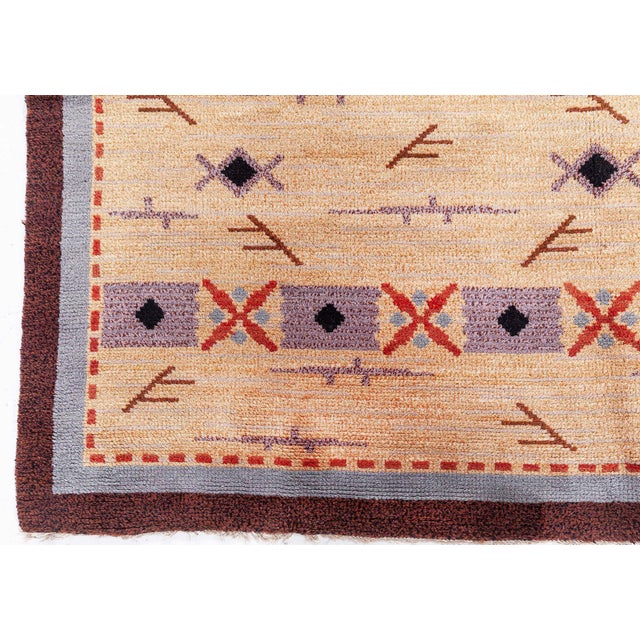 Mid 20th Century Swedish Pile Rug For Sale - Image 5 of 8