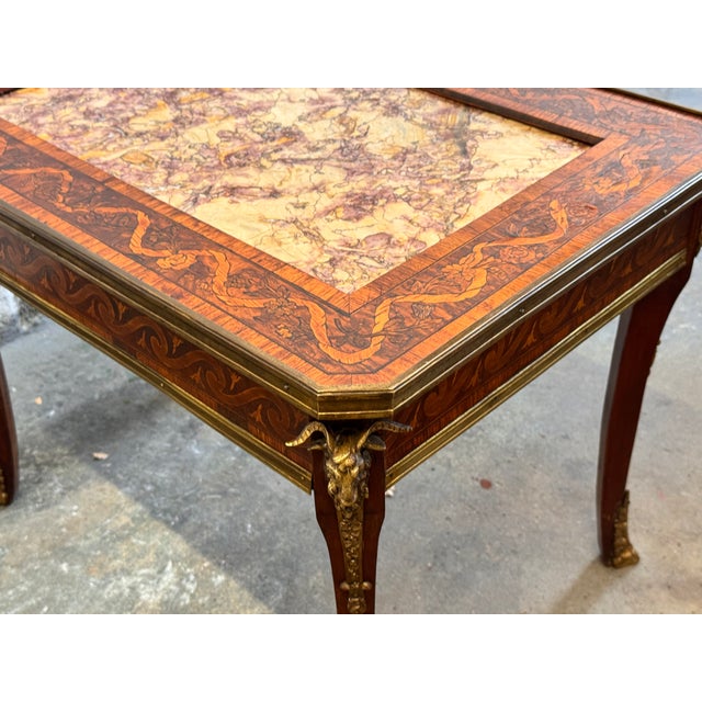 Late 19th Century Late 19th Century Louis XV Revival Marble Top Side Table For Sale - Image 5 of 10