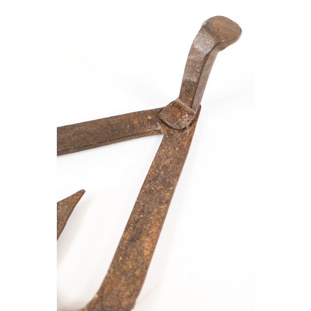 18th Century Primitive American Wrought Iron Heart Shaped Trivet For Sale - Image 13 of 15