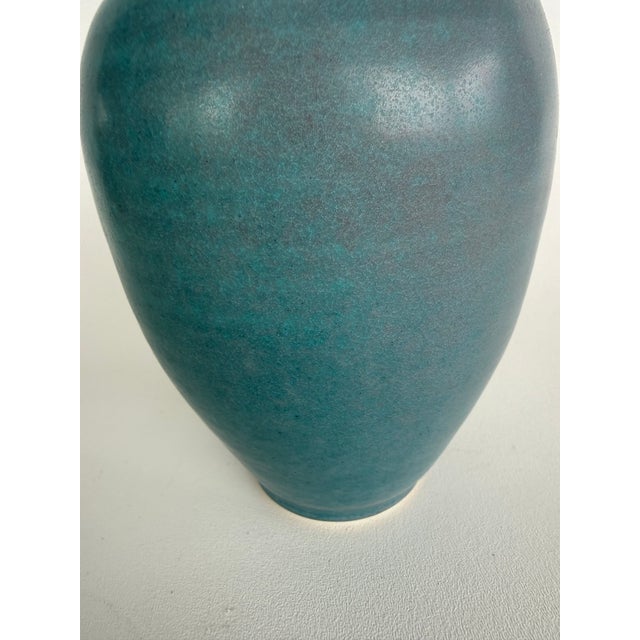 1980's Vintage MCM Studio Pottery Vase For Sale - Image 4 of 5